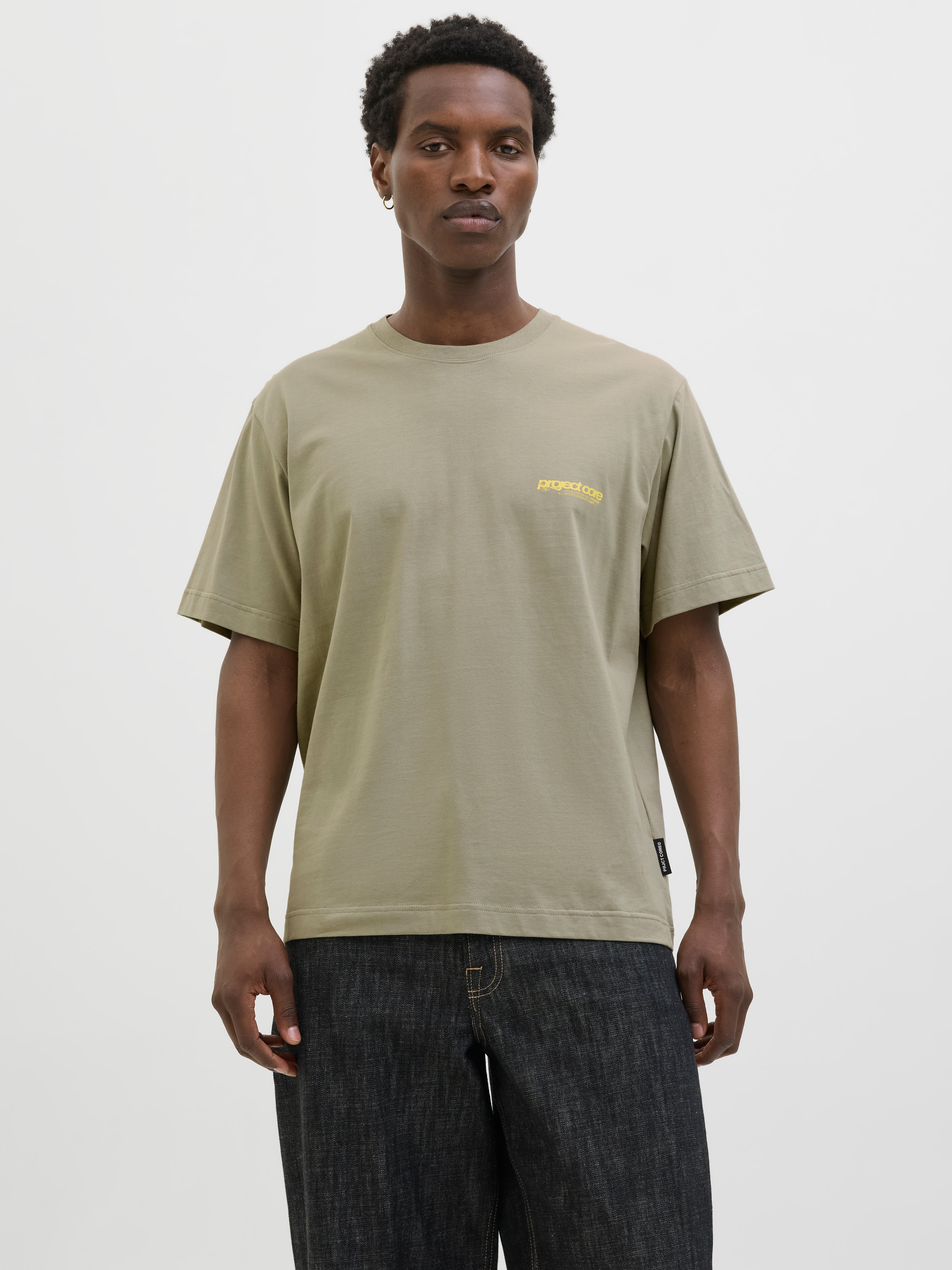 Rückenprint Rundhalsausschnitt T-shirt