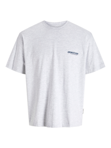 Jack & Jones Printed T-shirt -White Melange - 12273442