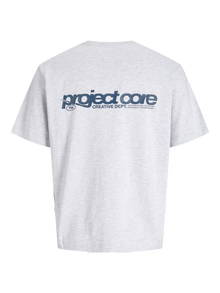 Jack & Jones T-shirt Stampa sul retro -White Melange - 12273442