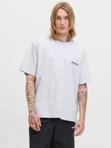 Jack & Jones T-shirt Impression arrière -White Melange - 12273442