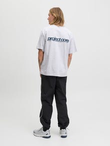 Jack & Jones T-shirt Impression arrière -White Melange - 12273442