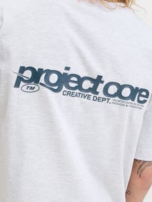 Jack & Jones T-shirt Stampa sul retro -White Melange - 12273442