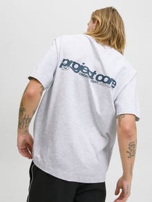 Jack & Jones T-shirt Stampa sul retro -White Melange - 12273442