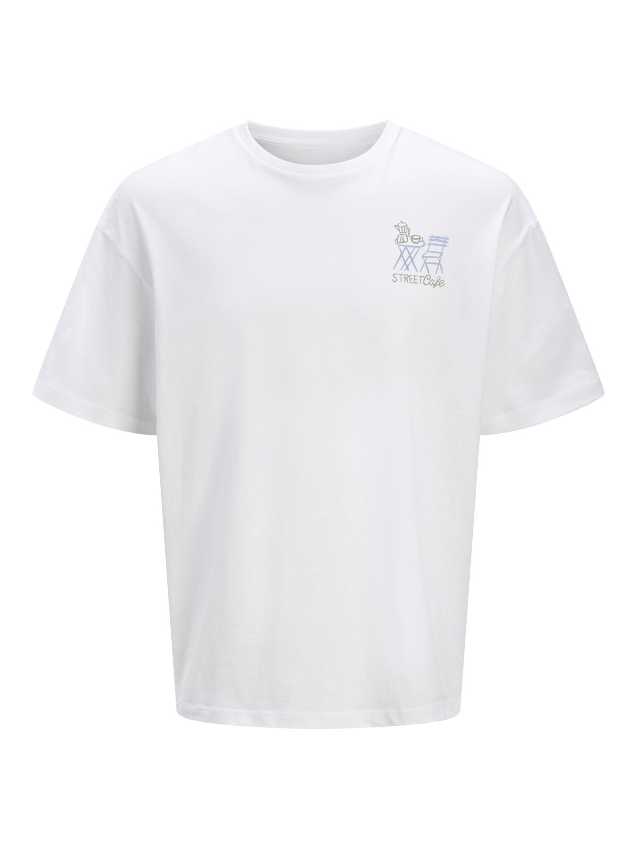 Jack & Jones T-shirt Estampar Decote Redondo -Bright White - 12273443