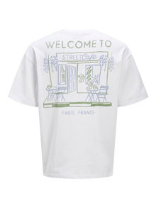 Jack & Jones Bedrukt Ronde hals T-shirt -Bright White - 12273443