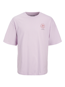 Jack & Jones T-shirt Estampar Decote Redondo -Thistle - 12273444