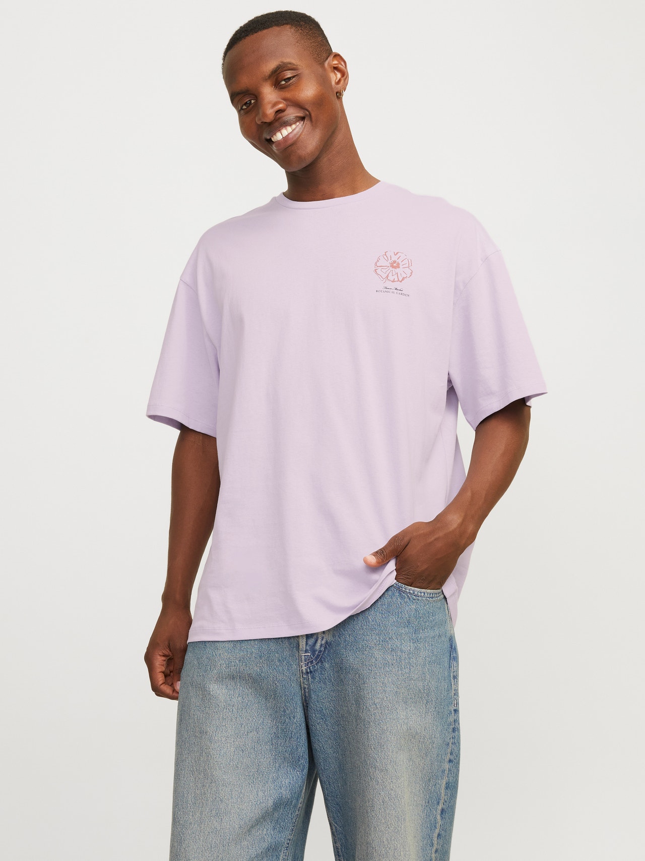 Jack & Jones T-shirt Estampar Decote Redondo -Thistle - 12273444