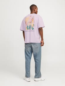 Jack & Jones Printed Crew neck T-shirt -Thistle - 12273444