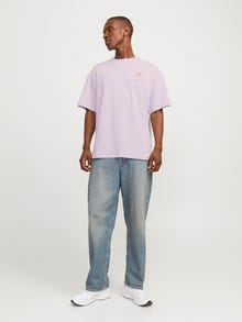 Jack & Jones Nadruk Okrągły dekolt T-shirt -Thistle - 12273444