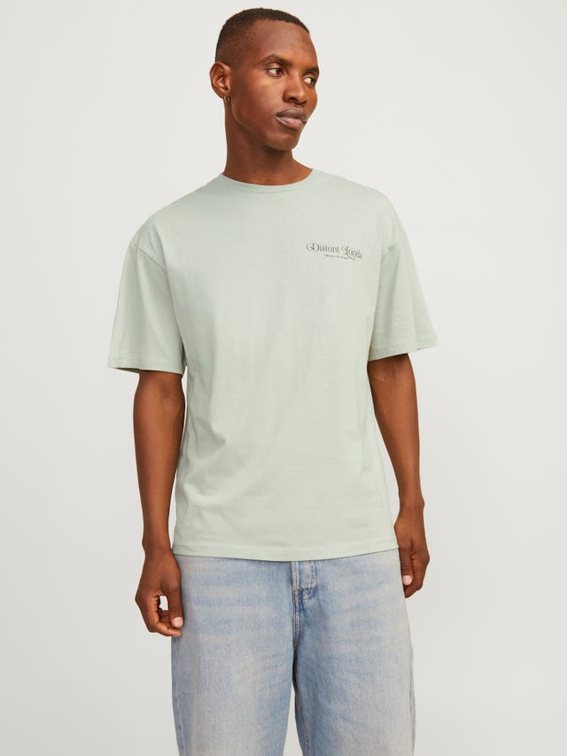 Jack & Jones Bedrukt Ronde hals T-shirt - 12273445