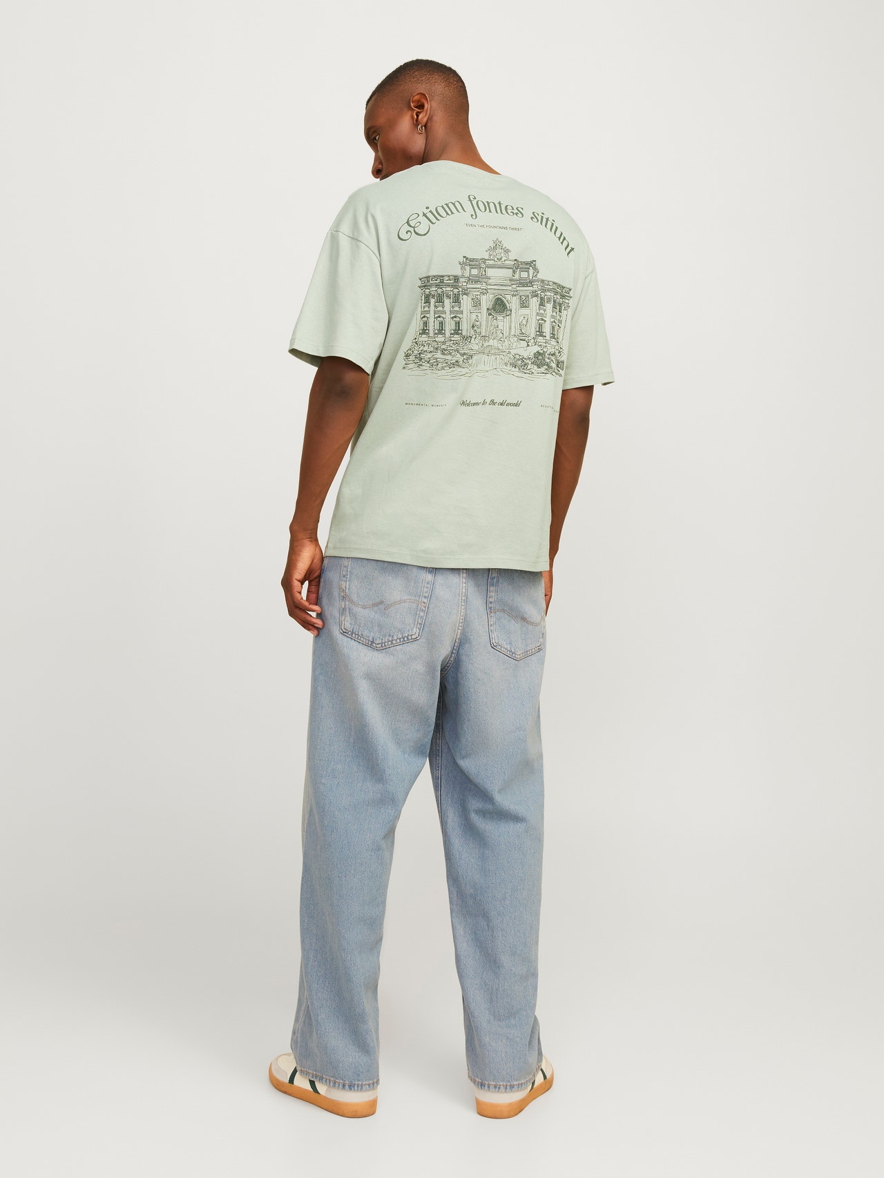 Jack & Jones T-shirt Estampar Decote Redondo -Desert Sage - 12273445
