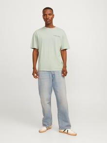 Jack & Jones Printed Crew neck T-shirt -Desert Sage - 12273445