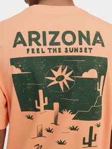 Jack & Jones Gedrukt Ronde hals T-shirt -Canyon Sunset - 12273450