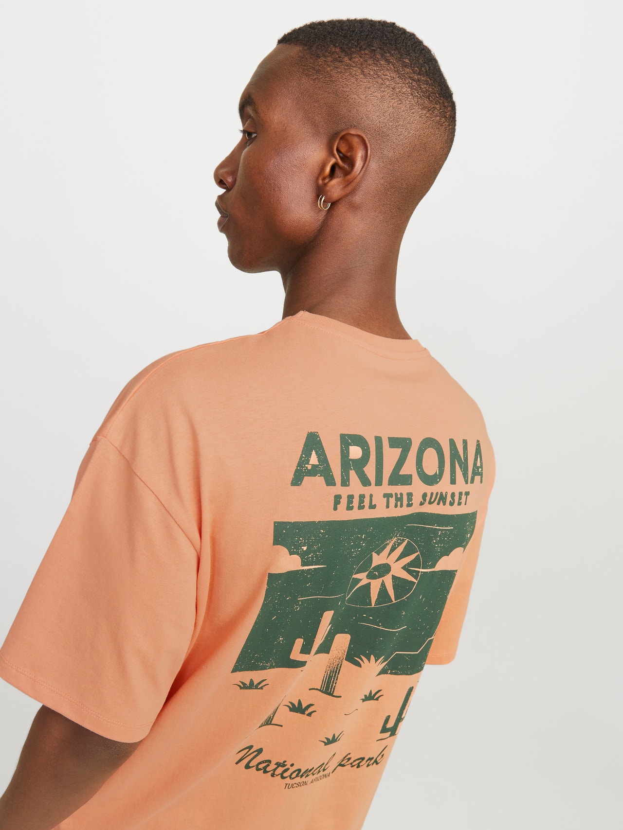 Jack & Jones Nadruk Okrągły dekolt T-shirt -Canyon Sunset - 12273450