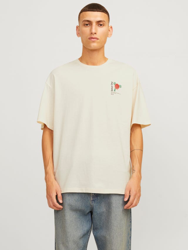 Jack & Jones Bedrukt Ronde hals T-shirt - 12273455