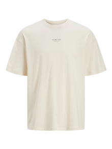 Jack & Jones Gedruckt Rundhals T-shirt -Buttercream - 12273463