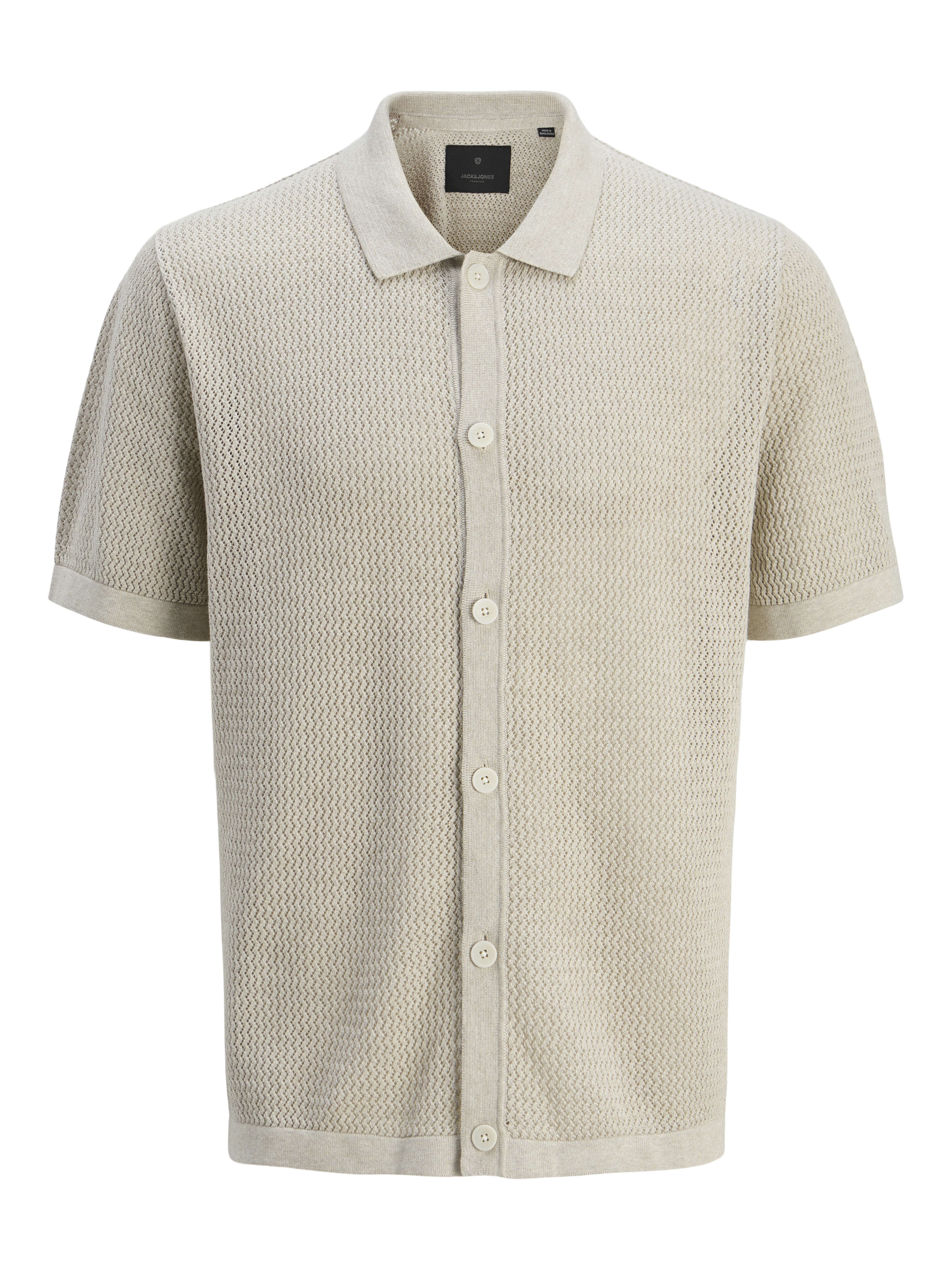 Thumbnail - Einfarbig Gestricktes Polo