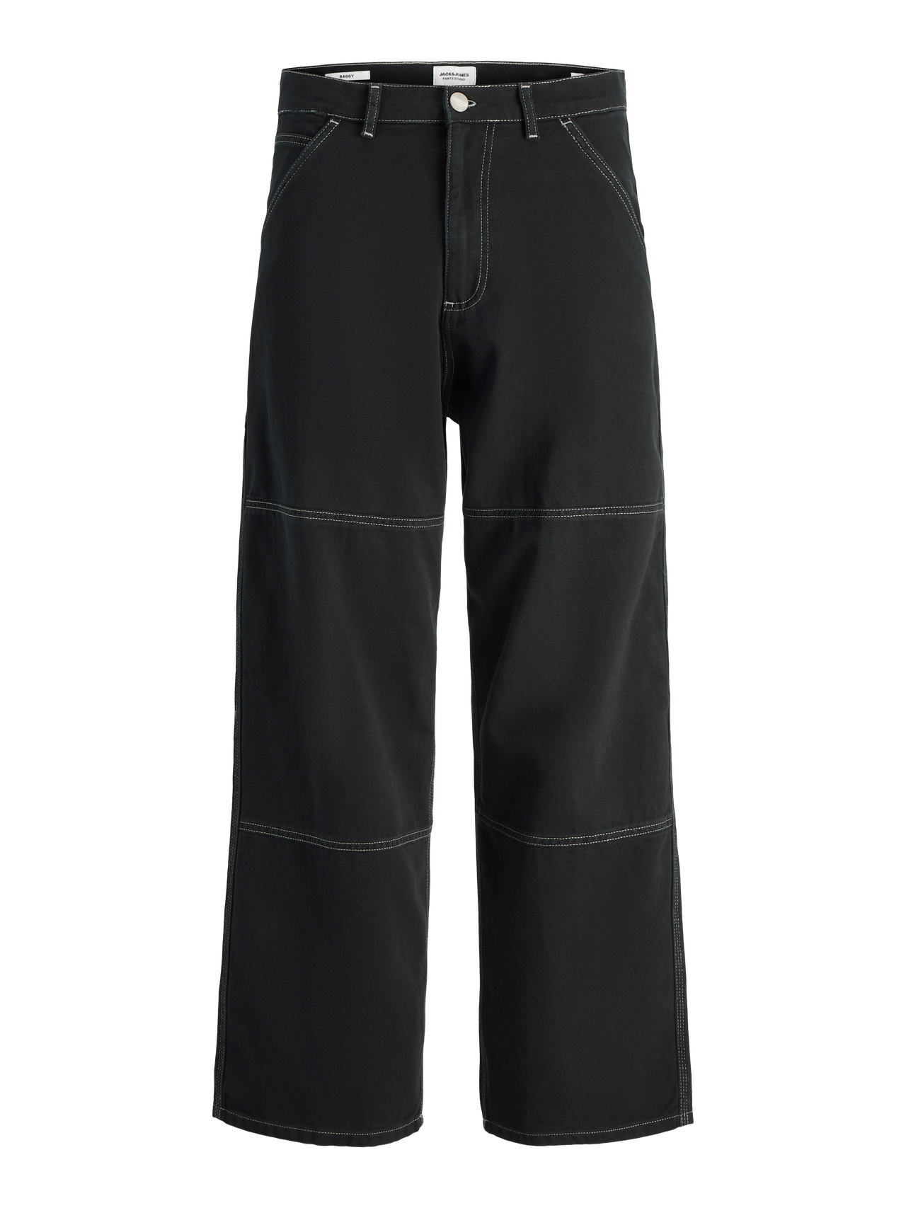 Baggy Fit Mid rise 5 Pockets | Black | Jack & Jones®