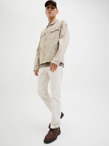 Jack & Jones JJIMIKE JJCOOPER SBD 429 SN Tapered fit-farkut -Ecru - 12273537