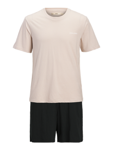 Jack & Jones Paquete de 2 Conjunto de ropa de descanso Liso Cuello redondo -Moonbeam - 12273635