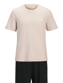 Jack & Jones Paquete de 2 Conjunto de ropa de descanso Liso Cuello redondo -Moonbeam - 12273635