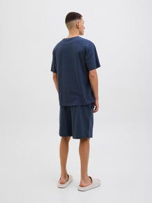 Jack & Jones 2-pak Zestaw odzieży domowej Gładka -Navy Blazer - 12273635