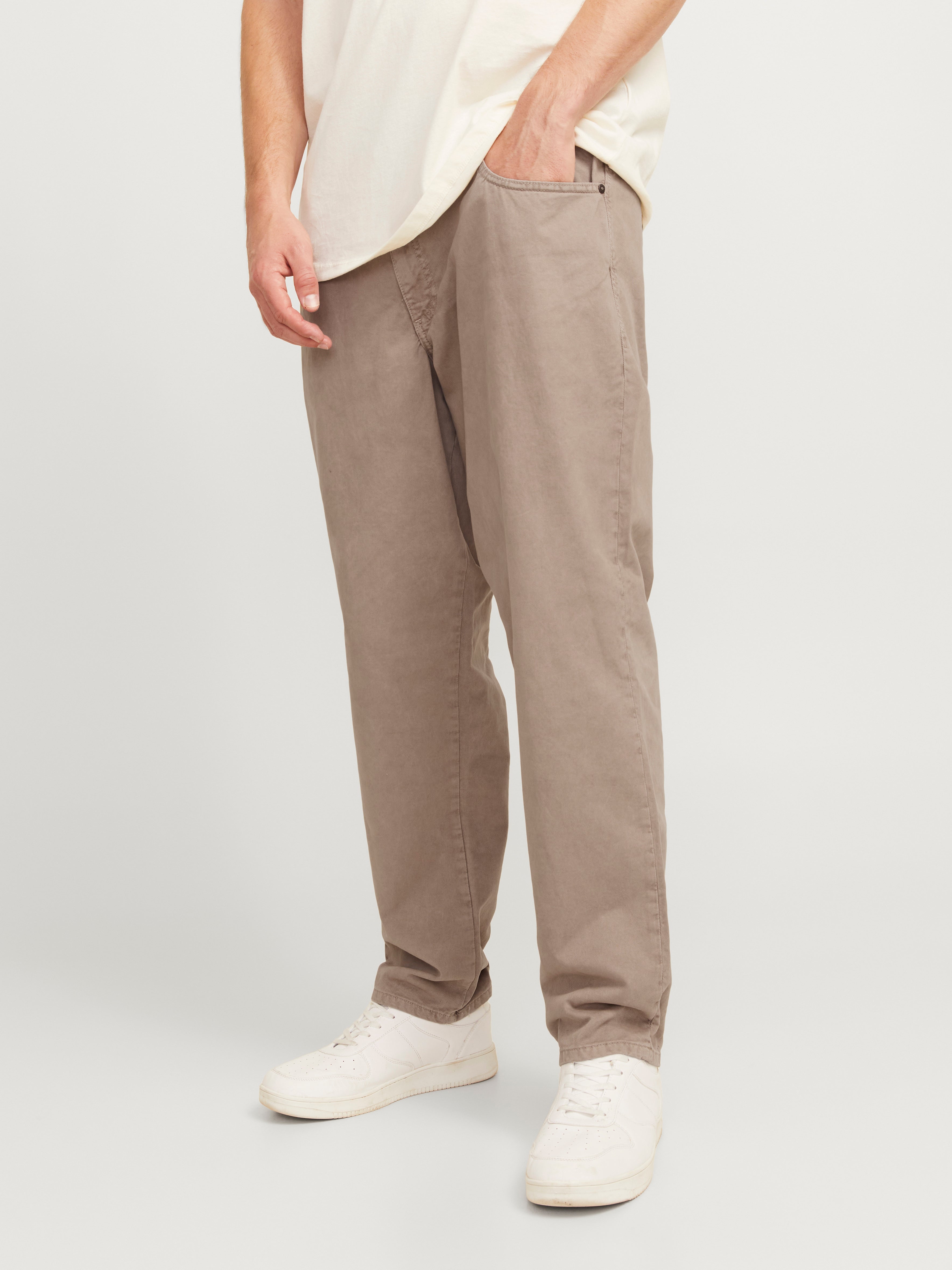 Plus Size Weiter Beinschnitt Chino Hose