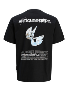 Jack & Jones Baktryck T-shirt -Black - 12273867