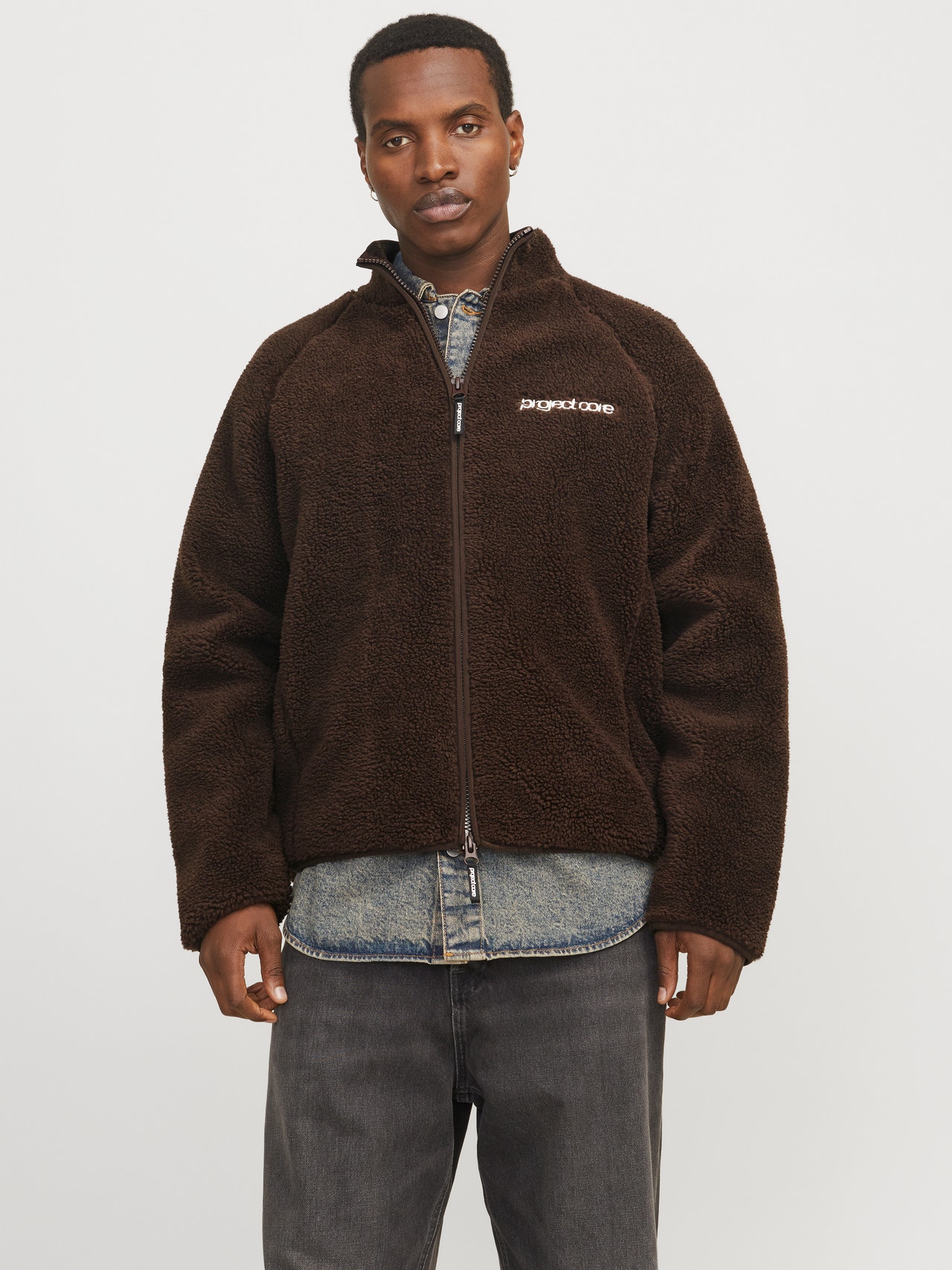 Jack & Jones teddy fleece jacket in black | ASOS Jack & Jones teddy fleece jacket in black | ASOS