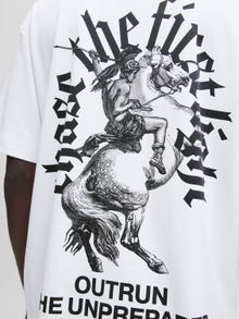 Jack & Jones T-shirt Impression arrière Col rond CNZ -White - 12274242