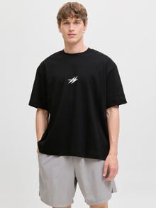 Jack & Jones T-shirt Impression arrière Col rond CNZ -Black - 12274242