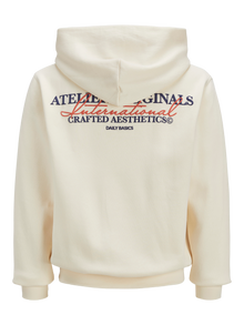 Jack & Jones Takapainatus Huppari -Antique White - 12274439