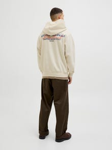 Jack & Jones Takapainatus Huppari -Antique White - 12274439