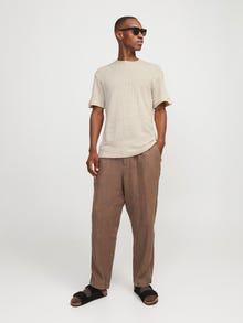 Jack & Jones Nyugodt Környak Póló -Ecru - 12274493