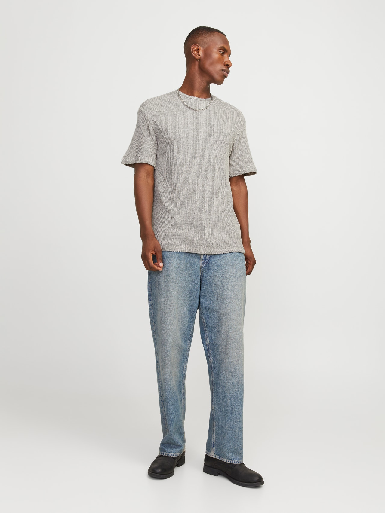 Jack & Jones Bedrukt Ronde hals T-shirt -Silver Lining - 12274493