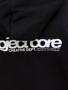 Jack & Jones Baktryck Hoodie Junior -Black - 12274579