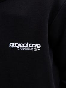 Jack & Jones Printed Hoodie Junior -Black - 12274579