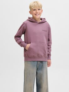 Jack & Jones Avar lõige Kapuuts Juunior Soonikuga mansetid Eraldi lisatud varrukad Dressipluusid -Grape Shake - 12274579