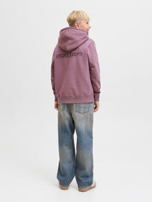 Jack & Jones Avar lõige Kapuuts Juunior Soonikuga mansetid Eraldi lisatud varrukad Dressipluusid -Grape Shake - 12274579