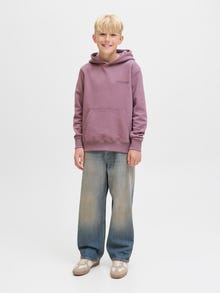Jack & Jones Avar lõige Kapuuts Juunior Soonikuga mansetid Eraldi lisatud varrukad Dressipluusid -Grape Shake - 12274579