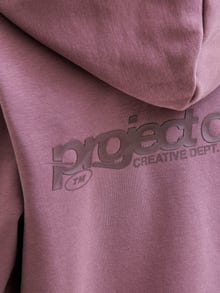 Jack & Jones Avar lõige Kapuuts Juunior Soonikuga mansetid Eraldi lisatud varrukad Dressipluusid -Grape Shake - 12274579