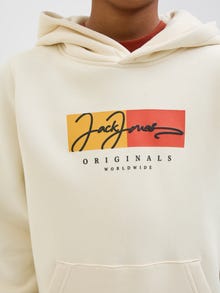 Jack & Jones Logotipas Džemperis Mini -Antique White - 12274602