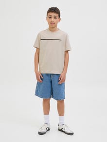 Jack & Jones Z logo T-shirt Junior -Moonbeam - 12274610