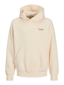 Jack & Jones Spausdinta gale Džemperis Jaunimui -Antique White - 12274612