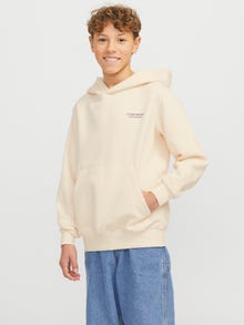 Jack & Jones Spausdinta gale Džemperis Jaunimui -Antique White - 12274612