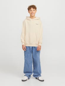 Jack & Jones Spausdinta gale Džemperis Jaunimui -Antique White - 12274612