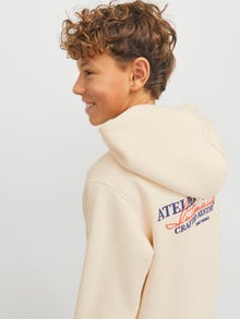 Jack & Jones Spausdinta gale Džemperis Jaunimui -Antique White - 12274612