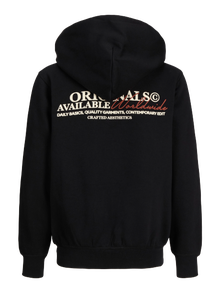 Jack & Jones Hoodie Impresso nas costas Junior -Black - 12274612