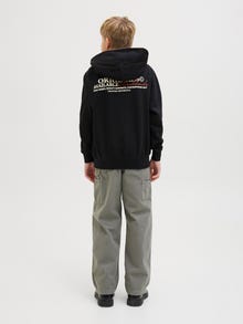 Jack & Jones Printed Hoodie Junior -Black - 12274612