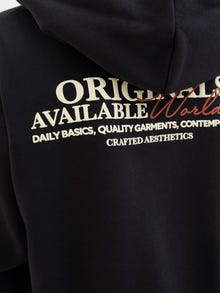 Jack & Jones Printed Hoodie Junior -Black - 12274612